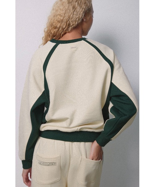 ALEXIA STAM（アリシアスタン）の「Wellness Contrast Crew Neck Sweatshirt /ウェルネス コントラストスウェット（スウェット・レディース・アイボリー/グレー・FREE）」の6枚目の写真