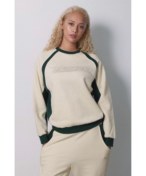 ALEXIA STAM（アリシアスタン）の「Wellness Contrast Crew Neck Sweatshirt /ウェルネス コントラストスウェット（スウェット・レディース・アイボリー/グレー・FREE）」の3枚目の写真