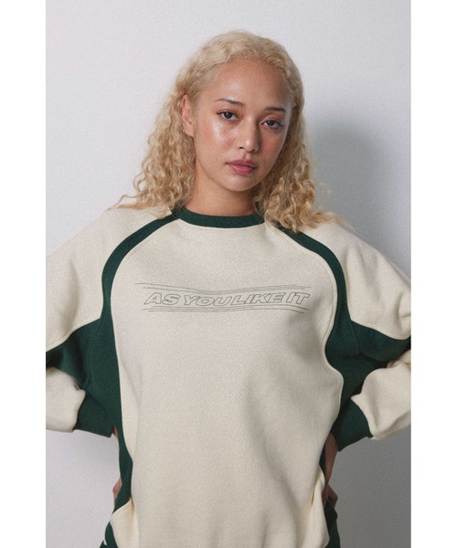 ALEXIA STAM（アリシアスタン）の「Wellness Contrast Crew Neck Sweatshirt /ウェルネス コントラストスウェット（スウェット・レディース・アイボリー/グレー・FREE）」の5枚目の写真