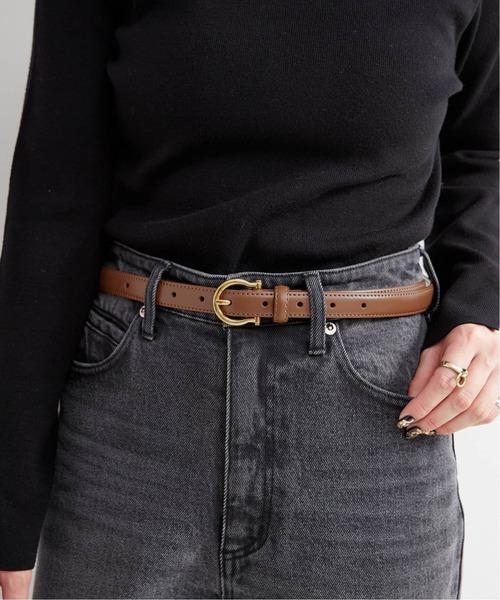 B.C STOCK(ベーセーストック)の「《追加4》ゴールドピンバックルベルト(ベルト・レディース・ブラック/ブラウン/キャメル・FREE)」の1枚目の写真