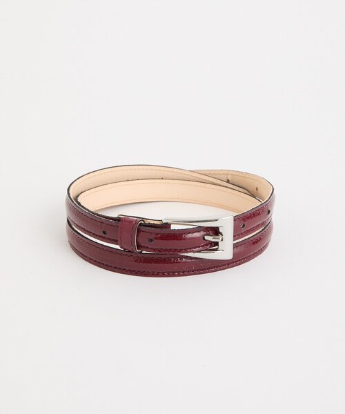 RIVE DROITE(リヴドロワ)の「【上品な光沢感】エナメルベルト(ベルト・レディース・ブラック/レッド・FREE)」の4枚目の写真