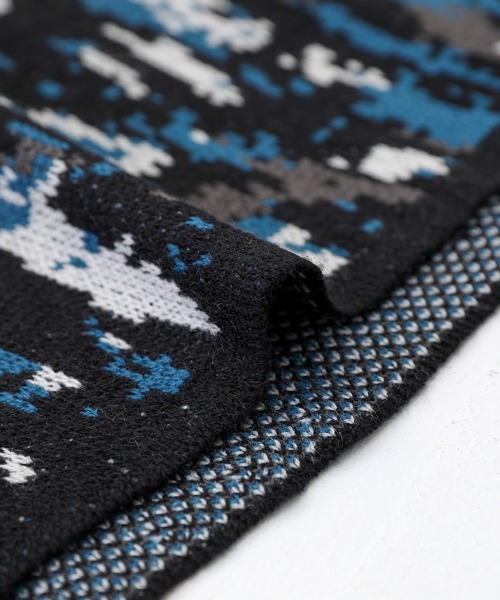 kOhAKU(コハク)の「『アート柄切替ニットスカート』(スカート・レディース・ブラック・2/1)」の2枚目の写真