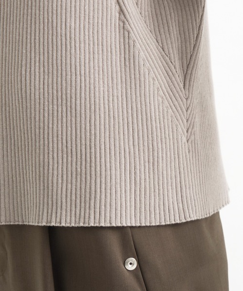 CONZ（コンズ）の「RIBBED SHIRT CARDIGAN（カーディガン/ボレロ・メンズ・ブラック/ベージュ・2/1/3）」の9枚目の写真