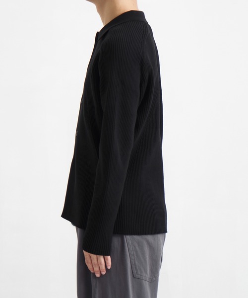 CONZ（コンズ）の「RIBBED SHIRT CARDIGAN（カーディガン/ボレロ・メンズ・ブラック/ベージュ・2/1/3）」の15枚目の写真