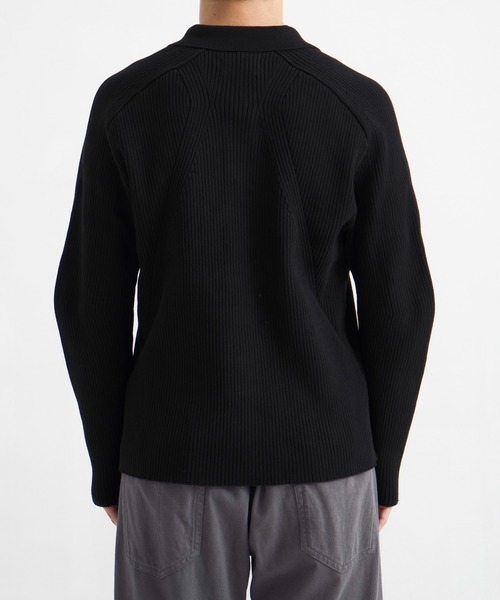 CONZ（コンズ）の「RIBBED SHIRT CARDIGAN（カーディガン/ボレロ・メンズ・ブラック/ベージュ・2/1/3）」の16枚目の写真