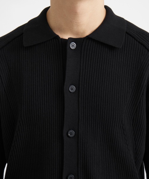 CONZ（コンズ）の「RIBBED SHIRT CARDIGAN（カーディガン/ボレロ・メンズ・ブラック/ベージュ・2/1/3）」の17枚目の写真