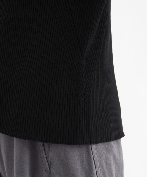 CONZ（コンズ）の「RIBBED SHIRT CARDIGAN（カーディガン/ボレロ・メンズ・ブラック/ベージュ・2/1/3）」の20枚目の写真