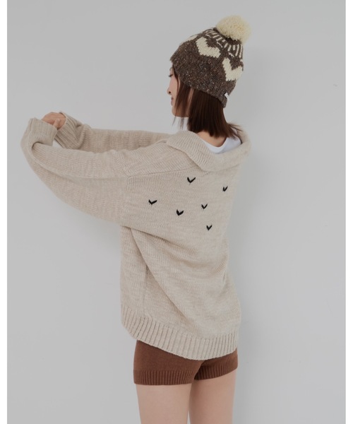 JUMELLE(ジュメロ)の「スラブルーズニット(ニット/セーター・レディース・ベージュ/グレー・FREE)」の5枚目の写真