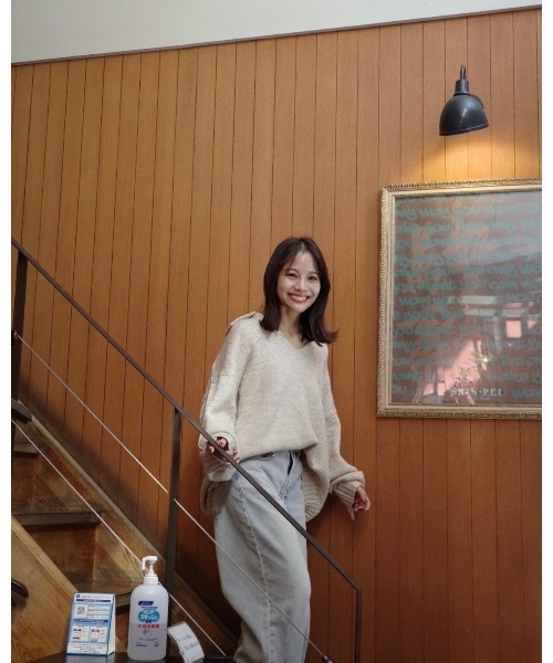 JUMELLE(ジュメロ)の「スラブルーズニット(ニット/セーター・レディース・ベージュ/グレー・FREE)」の19枚目の写真