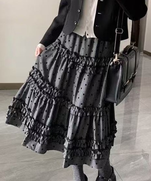 Achic（アシック）の「フリルペチスカート（スカート・レディース・ダークグレー・M）」の20枚目の写真