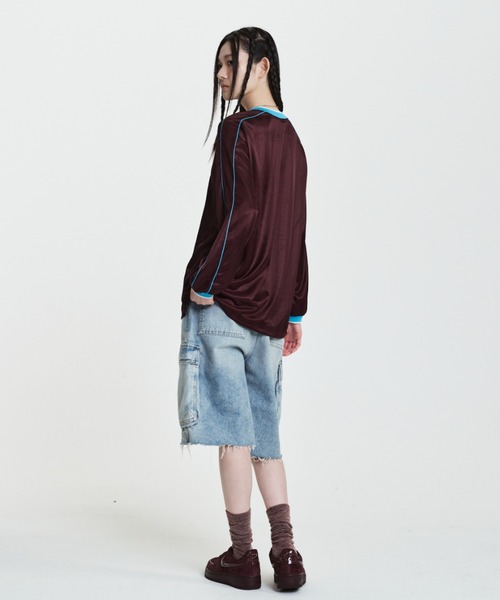 NIKE(ナイキ)の「ナイキ スポーツウェア ウィメンズ ロングスリーブ ジャージー トップ / Nike Sportswear Women's Long-Sleeve Jersey Top IM7453-652 Burgundy Crush(ジャージ・レディース・バーガンディー・L/M/S/XL/XS)」の6枚目の写真