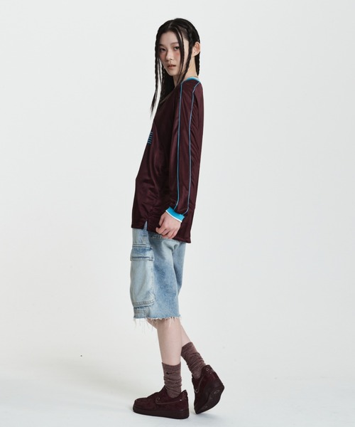 NIKE(ナイキ)の「ナイキ スポーツウェア ウィメンズ ロングスリーブ ジャージー トップ / Nike Sportswear Women's Long-Sleeve Jersey Top IM7453-652 Burgundy Crush(ジャージ・レディース・バーガンディー・L/M/S/XL/XS)」の5枚目の写真