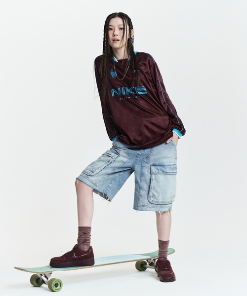 NIKE(ナイキ)の「ナイキ スポーツウェア ウィメンズ ロングスリーブ ジャージー トップ / Nike Sportswear Women's Long-Sleeve Jersey Top IM7453-652 Burgundy Crush(ジャージ・レディース・バーガンディー・L/M/S/XL/XS)」の3枚目の写真