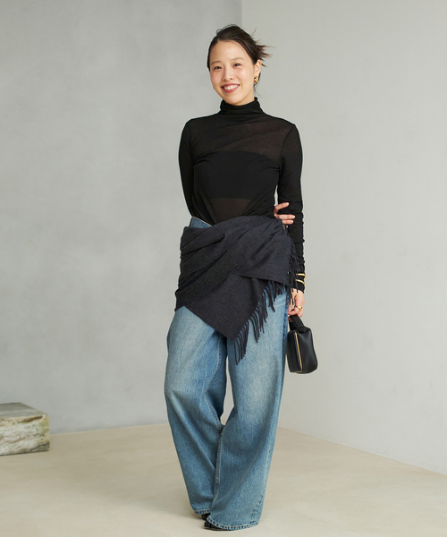 plage(プラージュ)の「MA.AL.BI. / マルビ CASH ストール(ストール/ショール・レディース・ベージュ/ライトグレー/カーキ・FREE)」の5枚目の写真