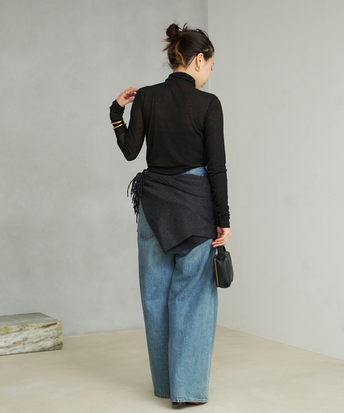 plage(プラージュ)の「MA.AL.BI. / マルビ CASH ストール(ストール/ショール・レディース・ベージュ/ライトグレー/カーキ・FREE)」の7枚目の写真