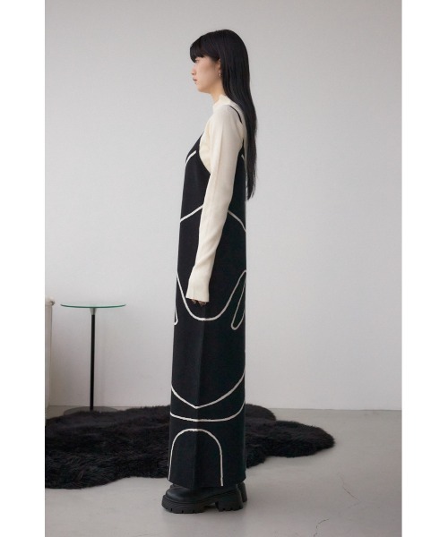 AZUL by moussy（アズールバイマウジー）の「【セットアイテム】ライン柄ニットキャミワンピセット（ワンピース・レディース・チャコールグレー/アイボリー/ブラック・SMALL/MEDIUM）」の19枚目の写真