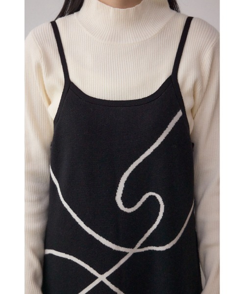 AZUL by moussy（アズールバイマウジー）の「【セットアイテム】ライン柄ニットキャミワンピセット（ワンピース・レディース・チャコールグレー/アイボリー/ブラック・SMALL/MEDIUM）」の21枚目の写真