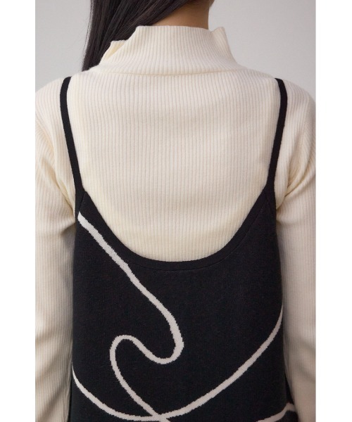 AZUL by moussy（アズールバイマウジー）の「【セットアイテム】ライン柄ニットキャミワンピセット（ワンピース・レディース・チャコールグレー/アイボリー/ブラック・SMALL/MEDIUM）」の22枚目の写真