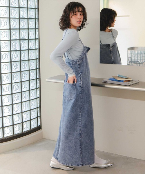 titivate（ティティベイト）の「フロントZIPデザインジャンパースカート（ジャンパースカート・レディース・ベージュ/ブラック/ブルー・S/M/L）」の15枚目の写真