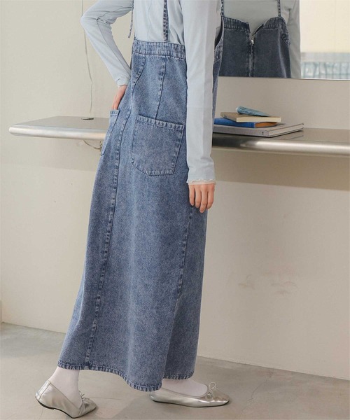 titivate（ティティベイト）の「フロントZIPデザインジャンパースカート（ジャンパースカート・レディース・ベージュ/ブラック/ブルー・S/M/L）」の16枚目の写真