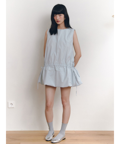 ミスティパンプキンワンピース_グレーブルー