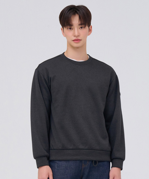 CHASECULT（チェイスカルト）の「男性ニットライク裏起毛スウェットTシャツ-チャコール（スウェット・メンズ・チャコールグレー・100/95/105）」の3枚目の写真