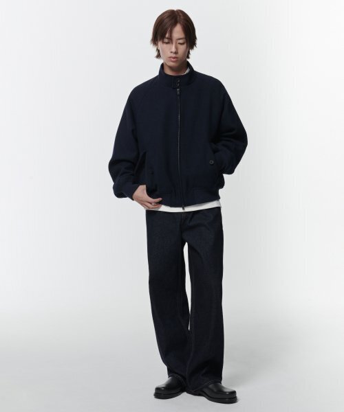 MUSINSA STANDARD（ムシンサスタンダード）の「ウールブレンドヘリンボーンジャケット [ネイビー]（ブルゾン・メンズ・その他・MEDIUM/LARGE/X-LARGE/XX-LARGE）」の4枚目の写真