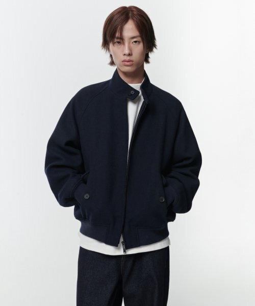 MUSINSA STANDARD（ムシンサスタンダード）の「ウールブレンドヘリンボーンジャケット [ネイビー]（ブルゾン・メンズ・その他・MEDIUM/LARGE/X-LARGE/XX-LARGE）」の6枚目の写真