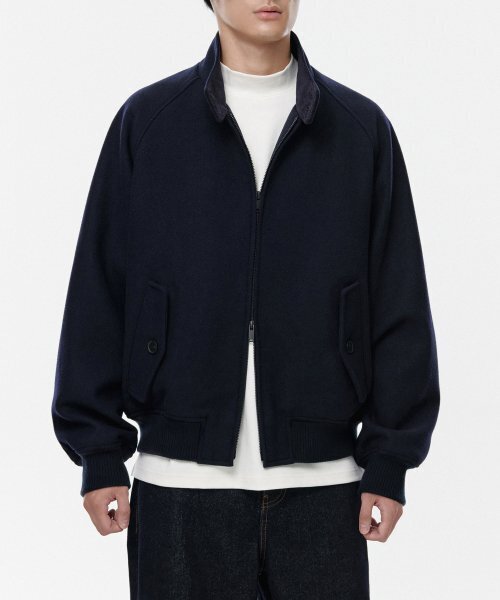 MUSINSA STANDARD（ムシンサスタンダード）の「ウールブレンドヘリンボーンジャケット [ネイビー]（ブルゾン・メンズ・その他・MEDIUM/LARGE/X-LARGE/XX-LARGE）」の9枚目の写真