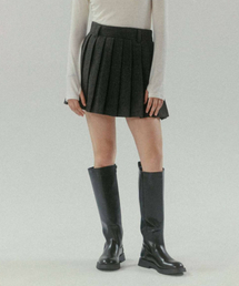 CLASSIC WOOL MINI SKIRT CHARCOAL