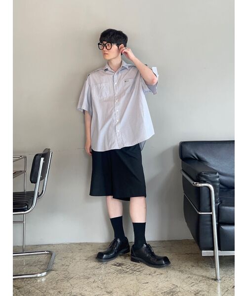 MUSINSA STANDARD（ムシンサスタンダード）の「軽量ワイドドローストリングバンディングハーフスラックス[ブラック]（スラックス・メンズ・その他・26/28/38/42/36/34/32/30/40）」の13枚目の写真