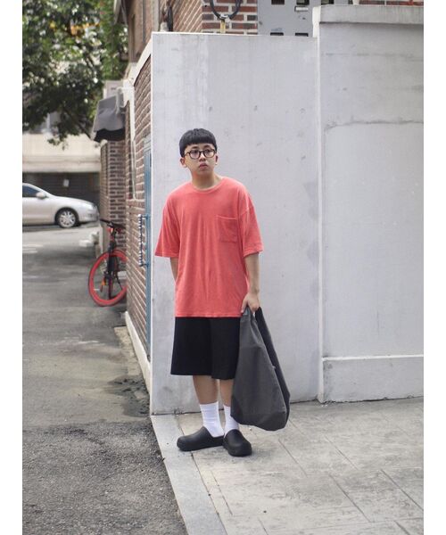 MUSINSA STANDARD（ムシンサスタンダード）の「軽量ワイドドローストリングバンディングハーフスラックス[ブラック]（スラックス・メンズ・その他・26/28/38/42/36/34/32/30/40）」の17枚目の写真