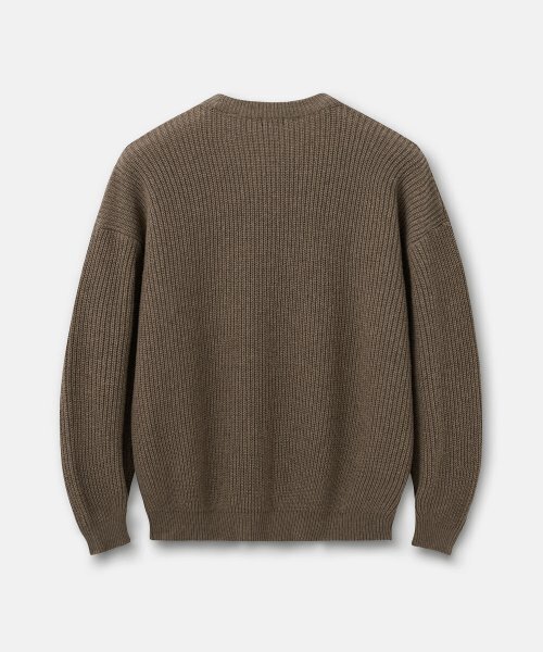 TAKEASY(テイクイージー)の「ラムスウールクルーネックオーバーニット(ブラウン)(ニット/セーター・メンズ・その他・LARGE/SMALL/MEDIUM)」の8枚目の写真