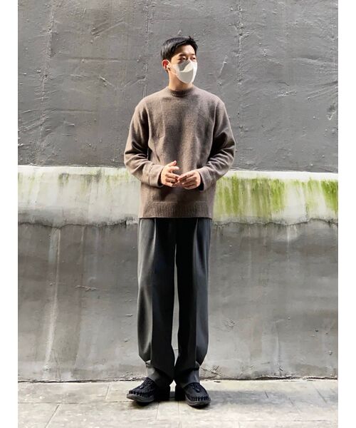 TAKEASY(テイクイージー)の「ラムスウールクルーネックオーバーニット(ブラウン)(ニット/セーター・メンズ・その他・LARGE/SMALL/MEDIUM)」の10枚目の写真