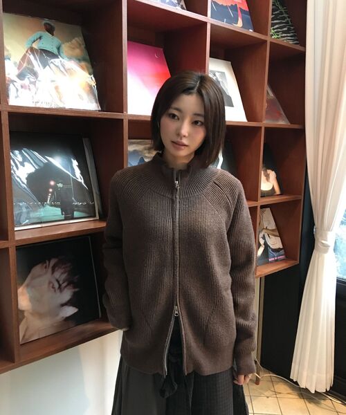 XERO（ゼロ）の「ハーフジップクロップカーディガン [ブラウン]（カーディガン/ボレロ・レディース・その他・LARGE/MEDIUM）」の2枚目の写真