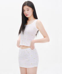 SHEEP PATTERN SLEEVELESS WHITE