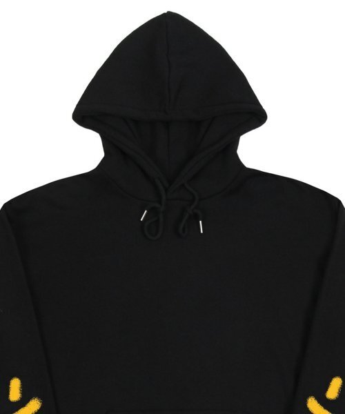 GRAVER（グレーバー）の「[ユニセックス]エルボースプレースマイルドローイングフードパーカー_ブラック（パーカー・レディース・ブラック・SMALL/MEDIUM/LARGE）」の3枚目の写真