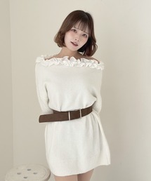 frunco | フリルニットミニワンピース(ワンピース)