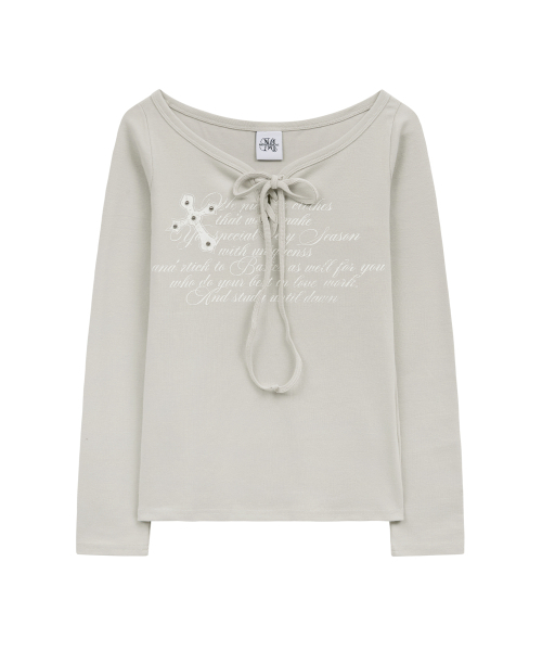 Midnight Move（ミッドナイトムーブ）の「cr starp t (beige)（Tシャツ/カットソー・レディース・その他・FREE）」の2枚目の写真