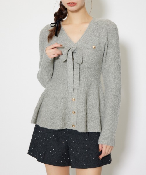 rienda(リエンダ)の「2WAYペプラムニットカーディガントップス 秋服 rienda(リエンダ)の「2WAYペプラムニットカーディガントップス 秋服