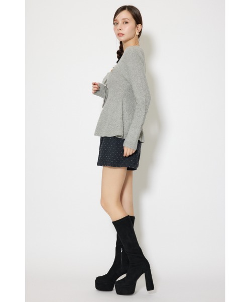rienda（リエンダ）の「2WAYペプラムニットカーディガントップス 秋服