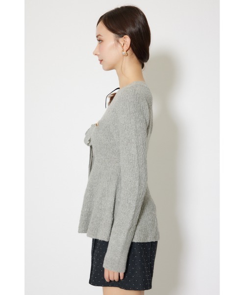 2WAYペプラムニットカーディガントップス 秋服 冬服（ニット/セーター