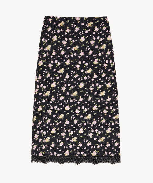 LADY VOLUME（レディーボリューム）の「フローラルレーススカート（ブラック）（スカート・レディース・その他・SMALL/MEDIUM）」の2枚目の写真