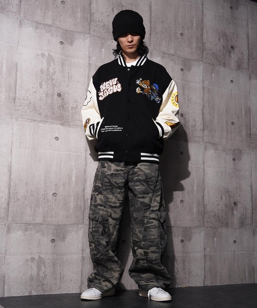 1111clothing(ワンフォークロージング)の「迷彩 カモフラージュ バレルレッグ カーゴパンツ / Camouflage Barrel Leg Cargo Pants(カーゴパンツ・メンズ・カモフラージュ・M/L/XL)」の9枚目の写真