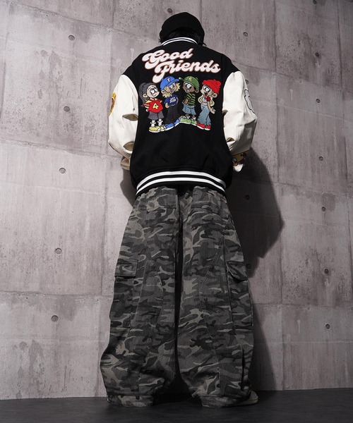 1111clothing(ワンフォークロージング)の「迷彩 カモフラージュ バレルレッグ カーゴパンツ / Camouflage Barrel Leg Cargo Pants(カーゴパンツ・メンズ・カモフラージュ・M/L/XL)」の10枚目の写真