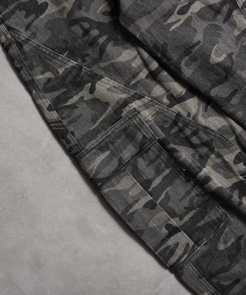 1111clothing(ワンフォークロージング)の「迷彩 カモフラージュ バレルレッグ カーゴパンツ / Camouflage Barrel Leg Cargo Pants(カーゴパンツ・メンズ・カモフラージュ・M/L/XL)」の20枚目の写真