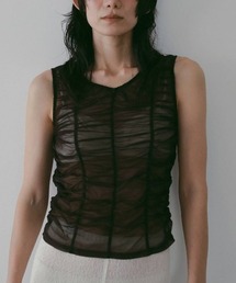 anuke(�A���k�[�N)��anuke�@Tulle Gather Tanktop �`���[���M���U�[�^���N�g�b�v/62610626(�^���N�g�b�v)