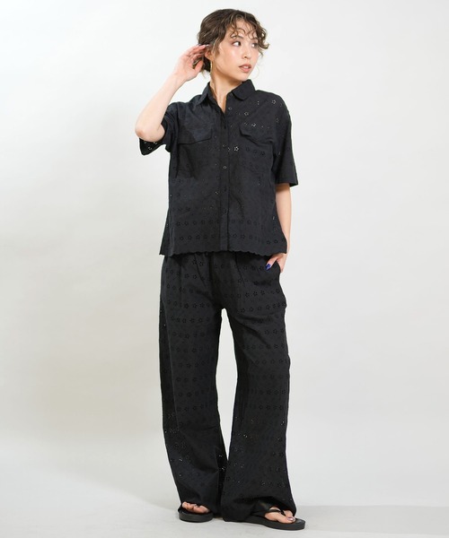 RIKKA FEMME(リッカファム)の「RIKKA FEMME/リッカファム ロングパンツ レース刺繍 セットアップ対応 RF6S-3101(その他パンツ・レディース・ホワイト/ブラック・FREE)」の11枚目の写真