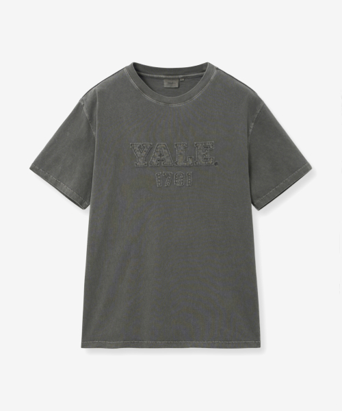 YALE(イェール)の「ピグメントアプリケTシャツ_チャコール(Tシャツ/カットソー・レディース・その他・SMALL/MEDIUM/LARGE/X-LARGE)」の1枚目の写真