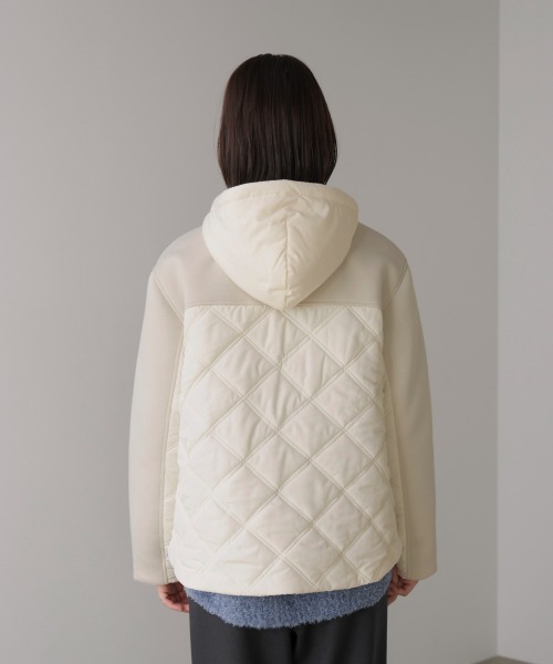 Bou Jeloud（ブージュルード）の「ドッキングフーディブルゾン（ブルゾン・レディース・ブラック/グレイッシュベージュ/アイボリー・38）」の15枚目の写真